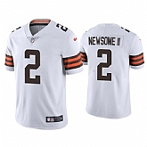 Nike Browns 2 Greg Newsome II White 2021 Draft Vapor Limited Jersey Dzhi,baseball caps,new era cap wholesale,wholesale hats